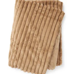 Stripy pläd cognac
