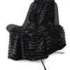 Stripy pläd svart