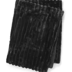 Stripy pläd svart