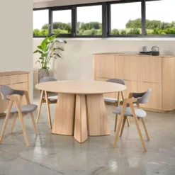 Titan stol Collum matbord vitpigmenterad ek