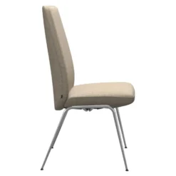 Vanilla high stol – tyg daisy beige /d300 krom