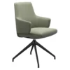 Vanilla low karmstol – läder paloma shadow green /D350 svart