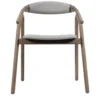 Veifa stol – oljad gråbrun ask C20/ tyg wooly 2151 beige