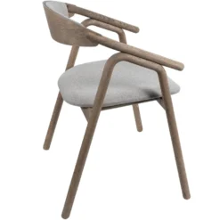 Veifa stol – oljad gråbrun ask C20/ tyg wooly 2151 beige