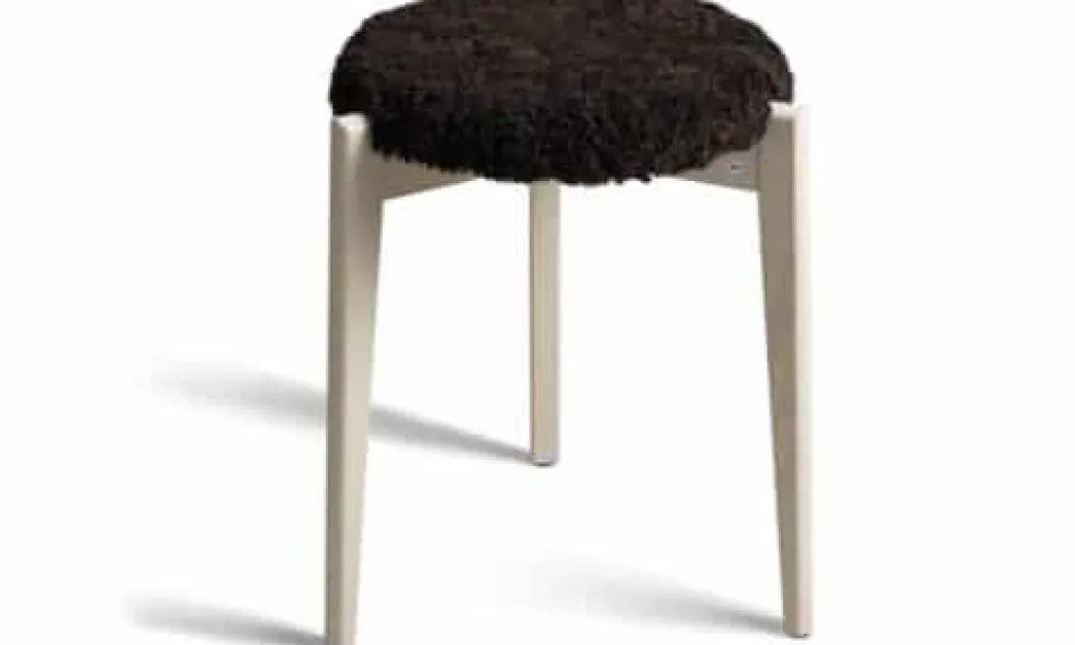 Vinz pall fårskinn brun