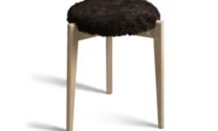 Vinz pall fårskinn brun