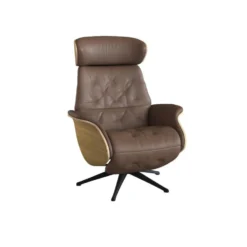 Volden reclinerfåtölj – läder savoy modena brown/ ek/ svart