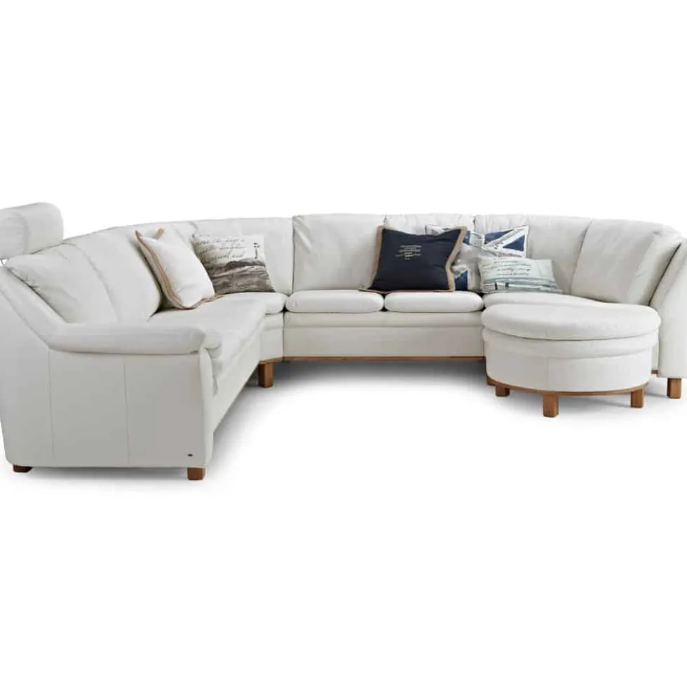 Wing Low byggbar soffa – läder 5018sv vit