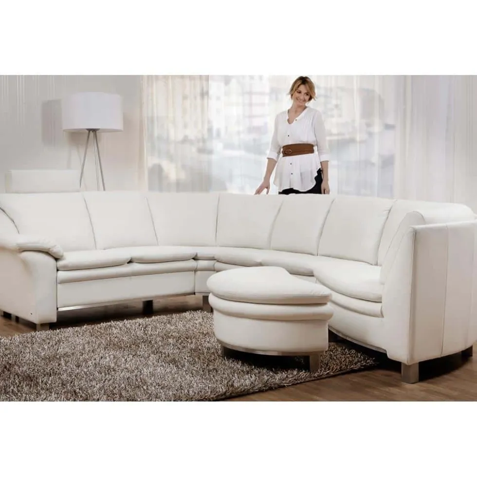 Wing Low byggbar soffa – läder 5018sv vit