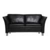 Wing soffa 2,5-sits – läder 5002sv svart