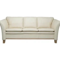 Wing soffa 3-sits – läder 5018sv vit